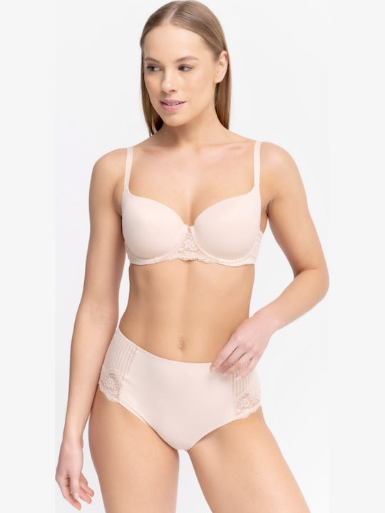 Beige Minimizer Σουτιέν mit Bügel