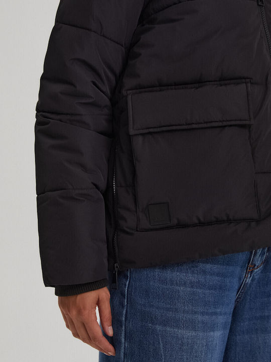 Kurz Damen Ärmellos Puffer Jacke für Winter Black