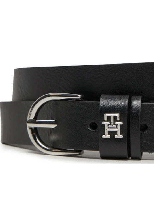 Wide Leather Women's Belt Black