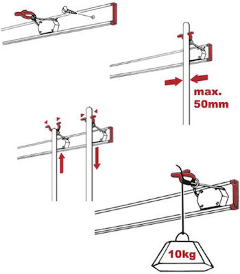 Automatic Retaining Hanger 8 Positions 75cm Bruns Helix 1 Piece