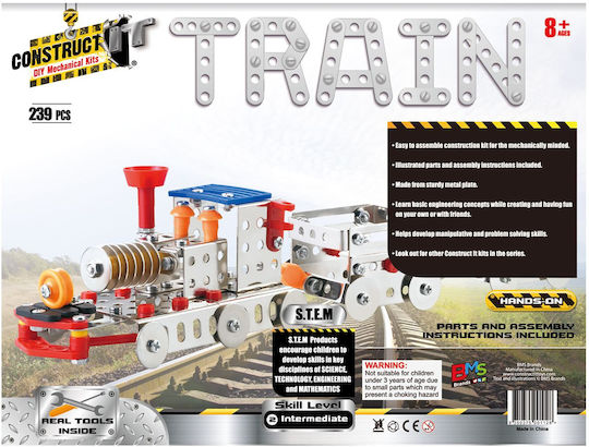 Stem Steam Locomotive Kit Two Wagons Intermediate Level Set mit Zug für 8++ Jahre