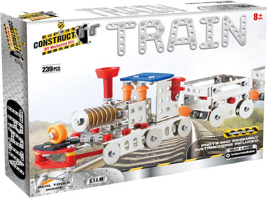 Stem Steam Locomotive Kit Two Wagons Intermediate Level Set mit Zug für 8++ Jahre