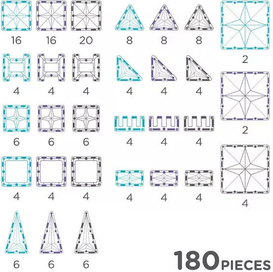 Cleverclixx Magnetisches Bau- und Konstruktionsspielzeug Für Kinder Ab 3 Jahren