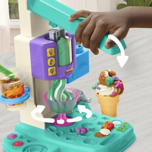 Hasbro Play-Doh Plasticine - Rainbow Swirl Ice Cream Game for Ages 3+, 5 Pieces