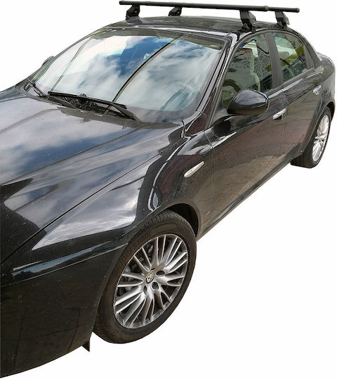 Menabo 112cm. für Alfa Romeo Alfa 159 2005-2013 (mit Dachträgerfüßen) Schwarze