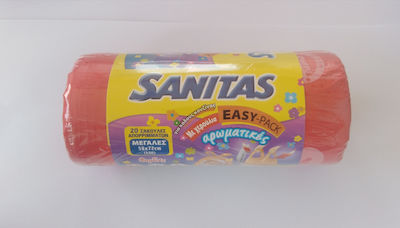 Sanitas Σακούλες Απορριμμάτων Μεγάλες Μωβ Easypack Sanitas (20 τεμ)