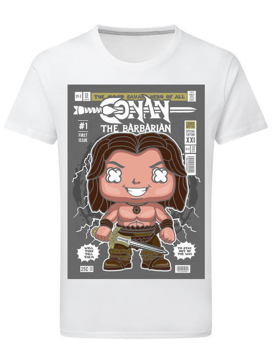 Pop Culture Conan The Barbarian T-shirt White