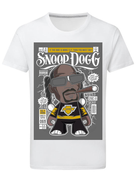 Snoop Dog Θεματική Μπλούζα με Στάμπα Λευκή