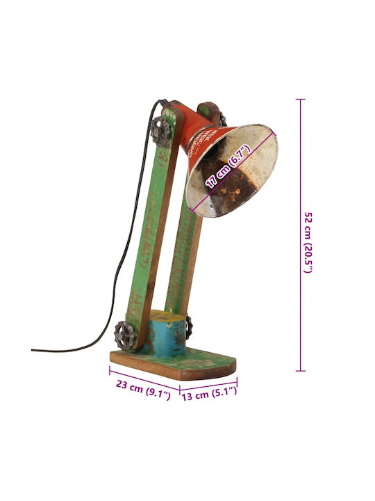 vidaXL Office Lamp for Socket E27 in Bronze Color