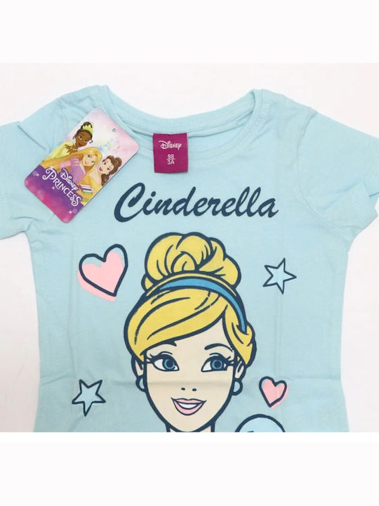 Disney Children's Blouse Short Sleeve Cinderella Blue