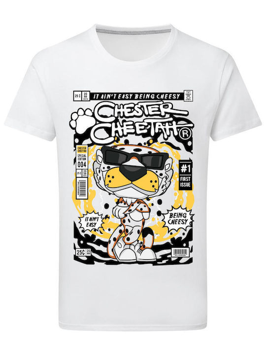 Chester Cheetah Θεματική Μπλούζα με Στάμπα Λευκή