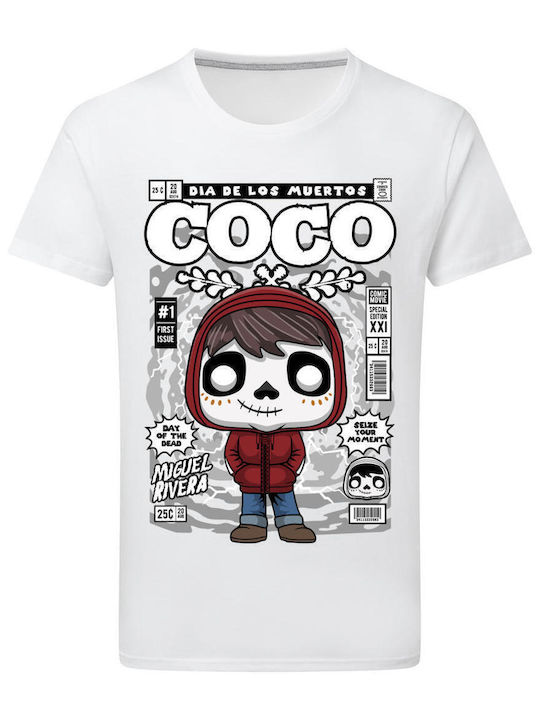 Pop Culture Coco Miguel T-shirt White