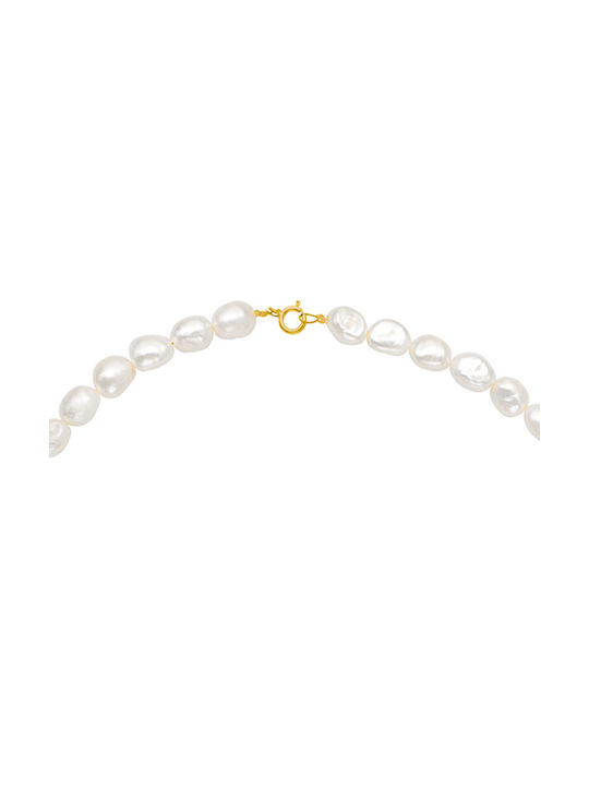 Margaritari Necklace from Gold 14K with Pearls