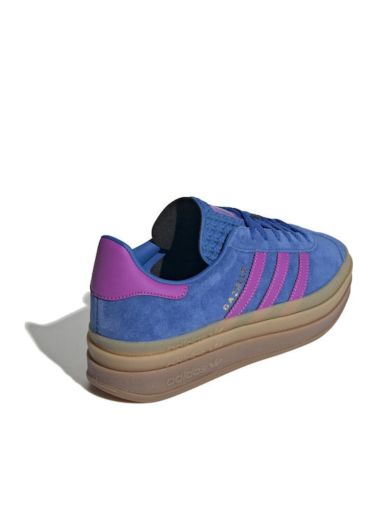 Gazelle Bold Adidași Flatforms Pentru Femei Albastru