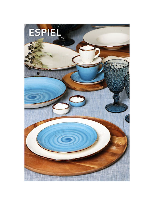Espiel Tristar Set Gläser Wasser aus Glas in Blau Farbe 6Stück