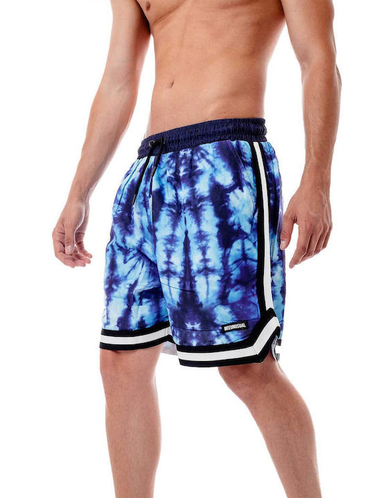 Blue Men's Swimwear Bermuda Blue with Prints