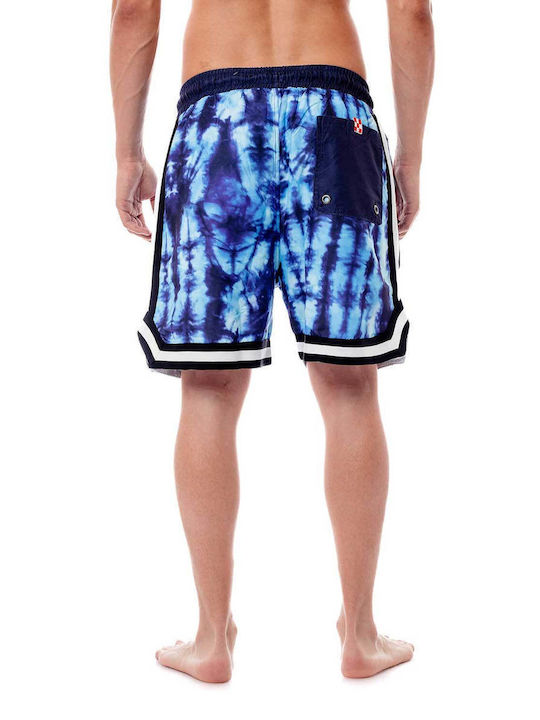 Bee. Unusual. Men's Swimwear Bermuda BLU with Patterns ASW-240070