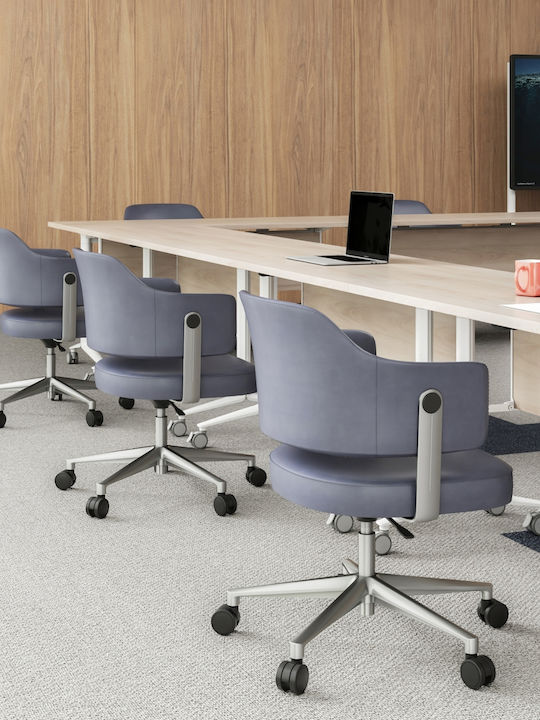 ErgoAction Lauren Office Chair with Blue Arms