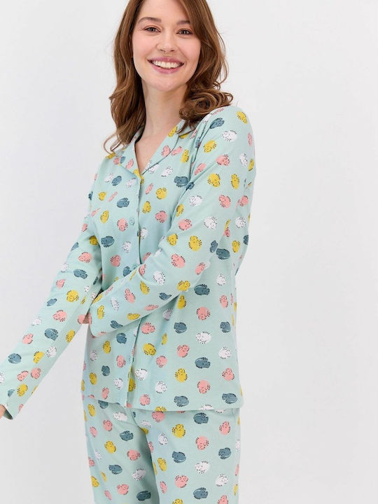 Roly Poly Winter Women's Pyjama Set Light Blue RP2562