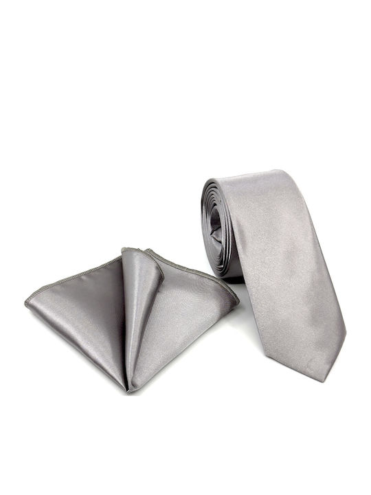 Legend Accessories Men's Tie Set in Silver Color