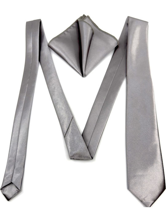 Legend Accessories Men's Tie Set in Silver Color