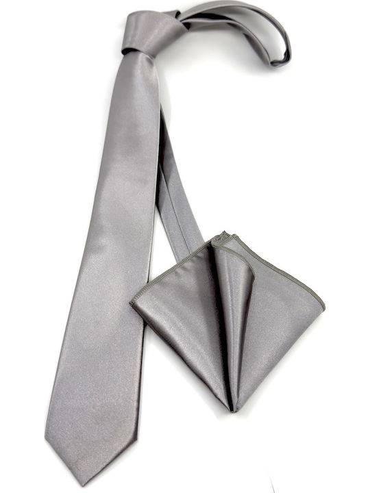 Legend Accessories Men's Tie Set in Silver Color