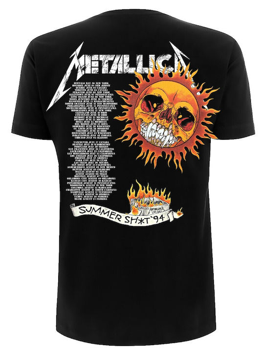 Heroes INC Μπλούζα Metallica Μαύρη Βαμβακερή