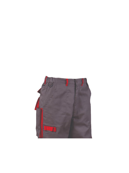 Stenso Desman Work Trousers Gray with red details