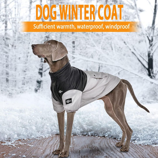 Warme Winterjacke Hundeweste Polar Material Grau