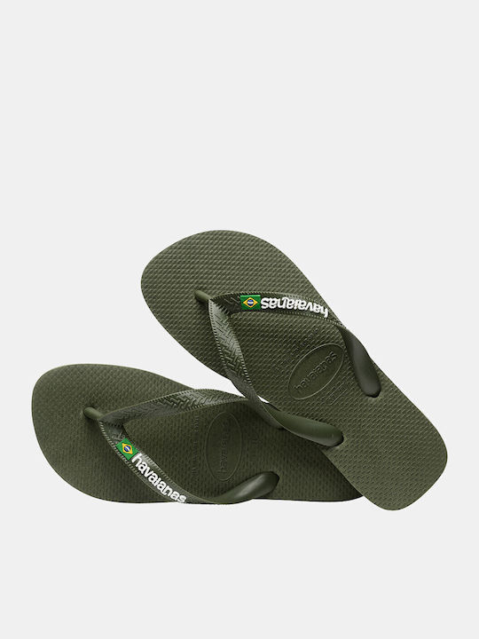 Brasil Logo Ανδρικά Flip Flops Πράσινα