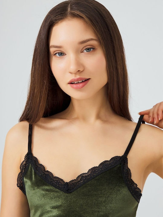 Cu Bretele Olive Tricou pentru femei