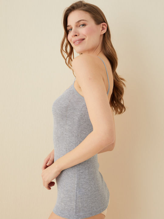 Cu Bretele Light Grey Tricou pentru femei