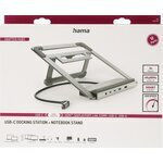 HAMA Connect2Office USB-C Docking Station mit HDMI/DisplayPort 4K PD Ethernet Gray
