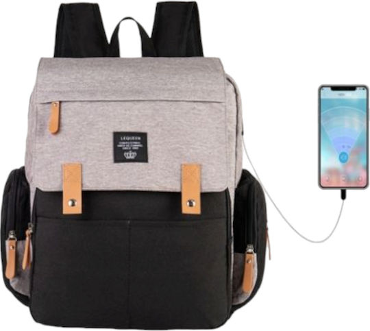 Queen Mother Diaper Bag Gray 38x22x46cm.