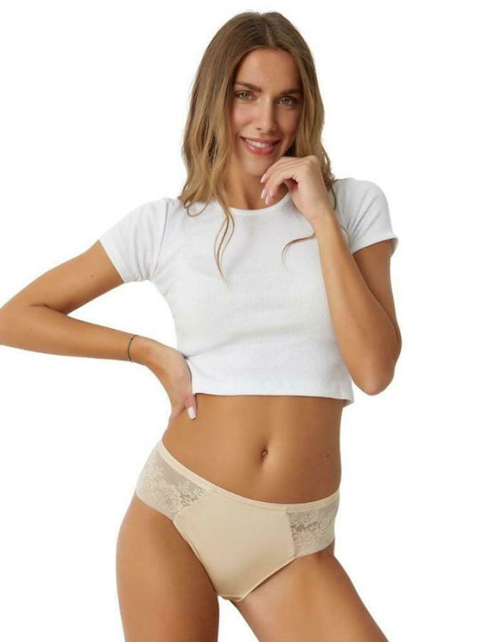 Loya Femeie Slip cu Dantelă Bej
