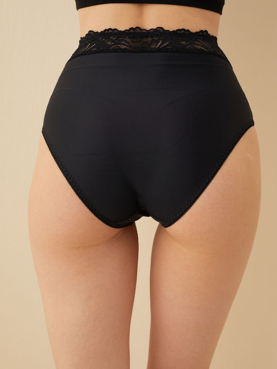 Hochtailliert Damen Slip Black-grey