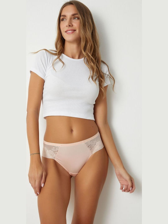 Loya Women's Slip with Lace Salmon