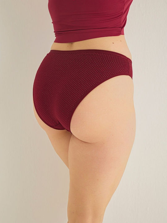 Sexen Bumbac Femeie Alunecare Burgundy