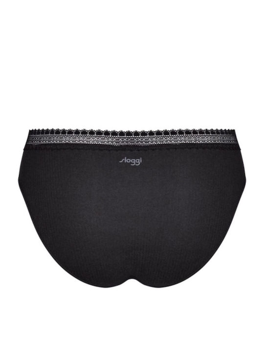 Go Ribbed H Damen Slip 2Pack Black