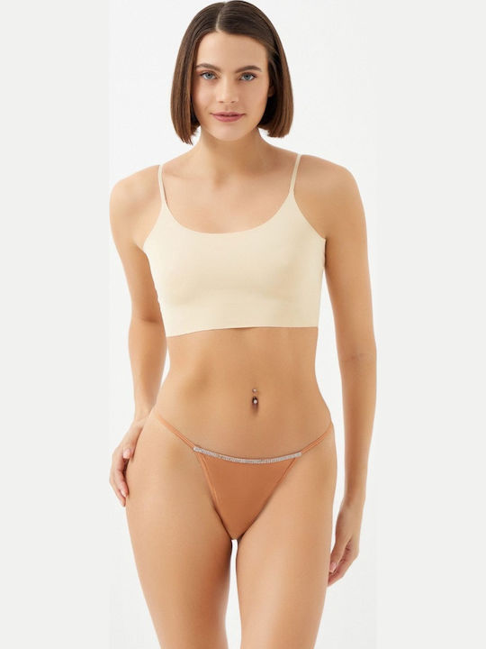 Melissa Γυναικείο String Μπρονζέ
