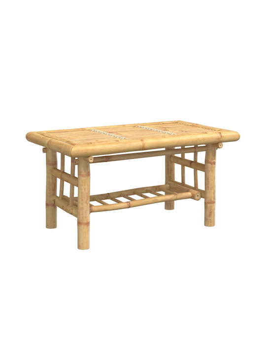 Tisch für kleine Außenbereiche aus Bambus Stabil Brown 70x45x36cm