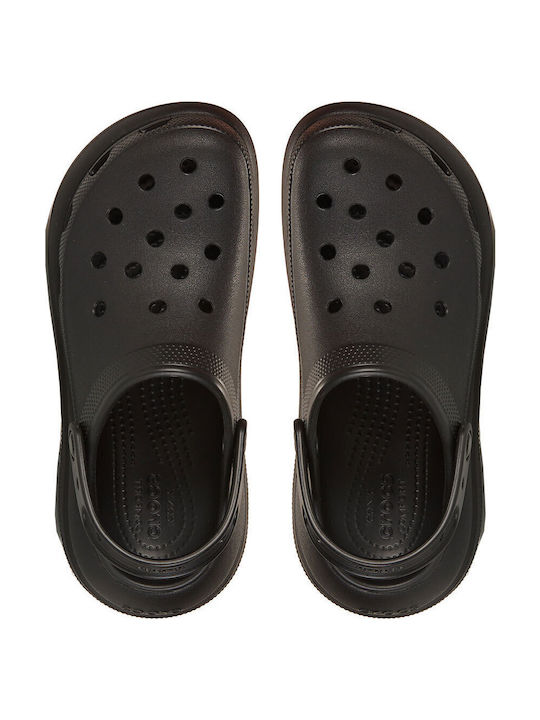 Crocs Classic Crush Γυναικεία Σαμπό Μαύρα