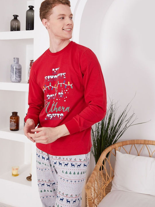 Roly Poly Men's Winter Pajamas Set Red