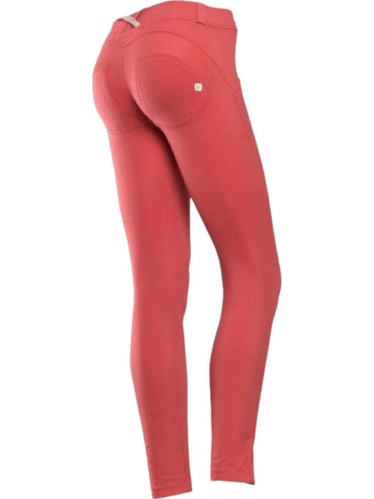 Freddy Women's Fabric Trousers Push-up Skinny Fit Orange