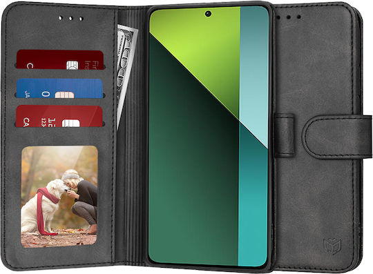 Techsuit Buchen Sie Synthetisches Leder Schwarz (Redmi Note 13 Pro 5G / Poco X6)