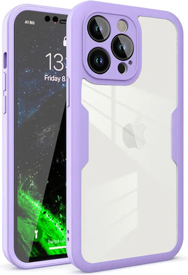 Techsuit 360 Full Cover Set with Glass Purple (iPhone 12 / 12 Pro)