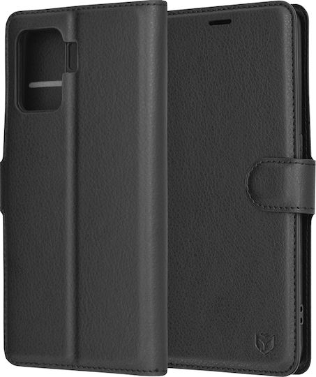 Techsuit Buchen Sie Leder Schwarz (Oppo A94)