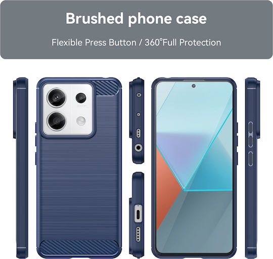 Techsuit Carbon Umschlag Rückseite Silikon Blau (Xiaomi 13T / 13T ProXiaomi 13T / 13T Pro)