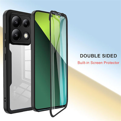 Techsuit 360 Full Cover Σετ με Τζαμάκι Μαύρο (Redmi Note 13 Pro 5G / Poco X6)