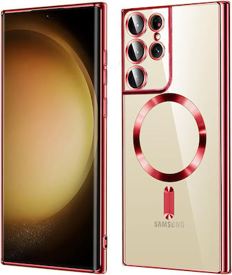 Techsuit Umschlag Rückseite Silikon Rot (Galaxy S21 Ultra 5G)